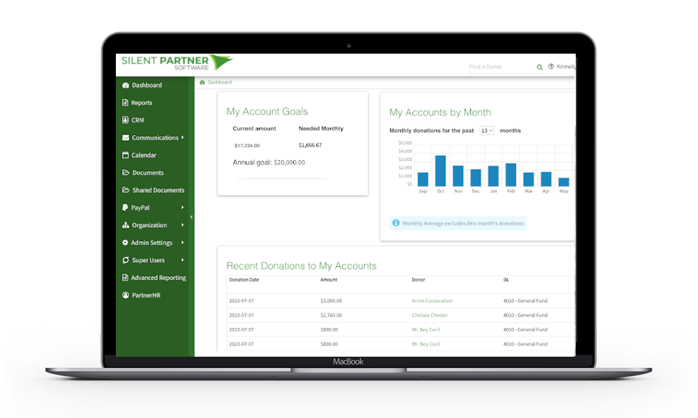 Donation Management Software Reports