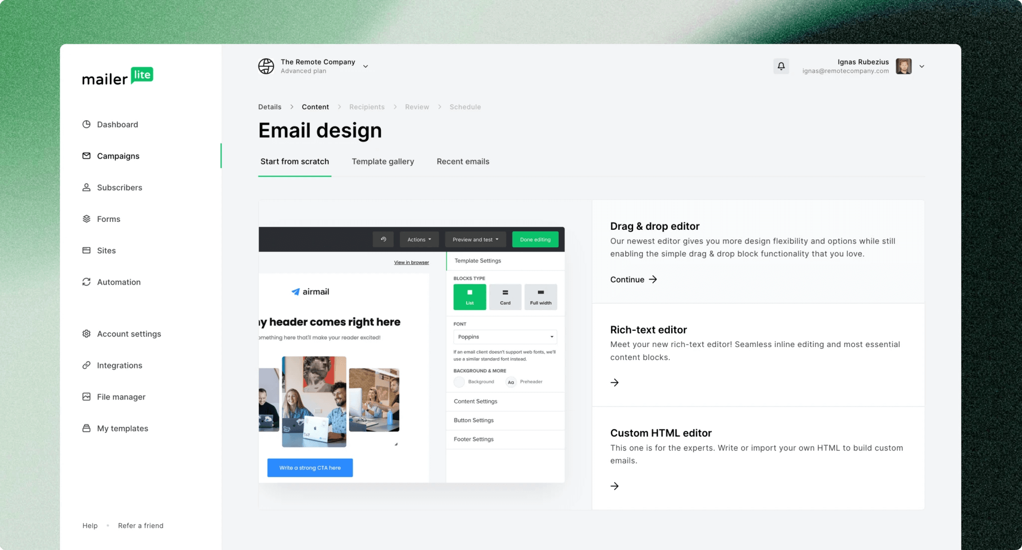 MailerLite Free Nonprofit Software
