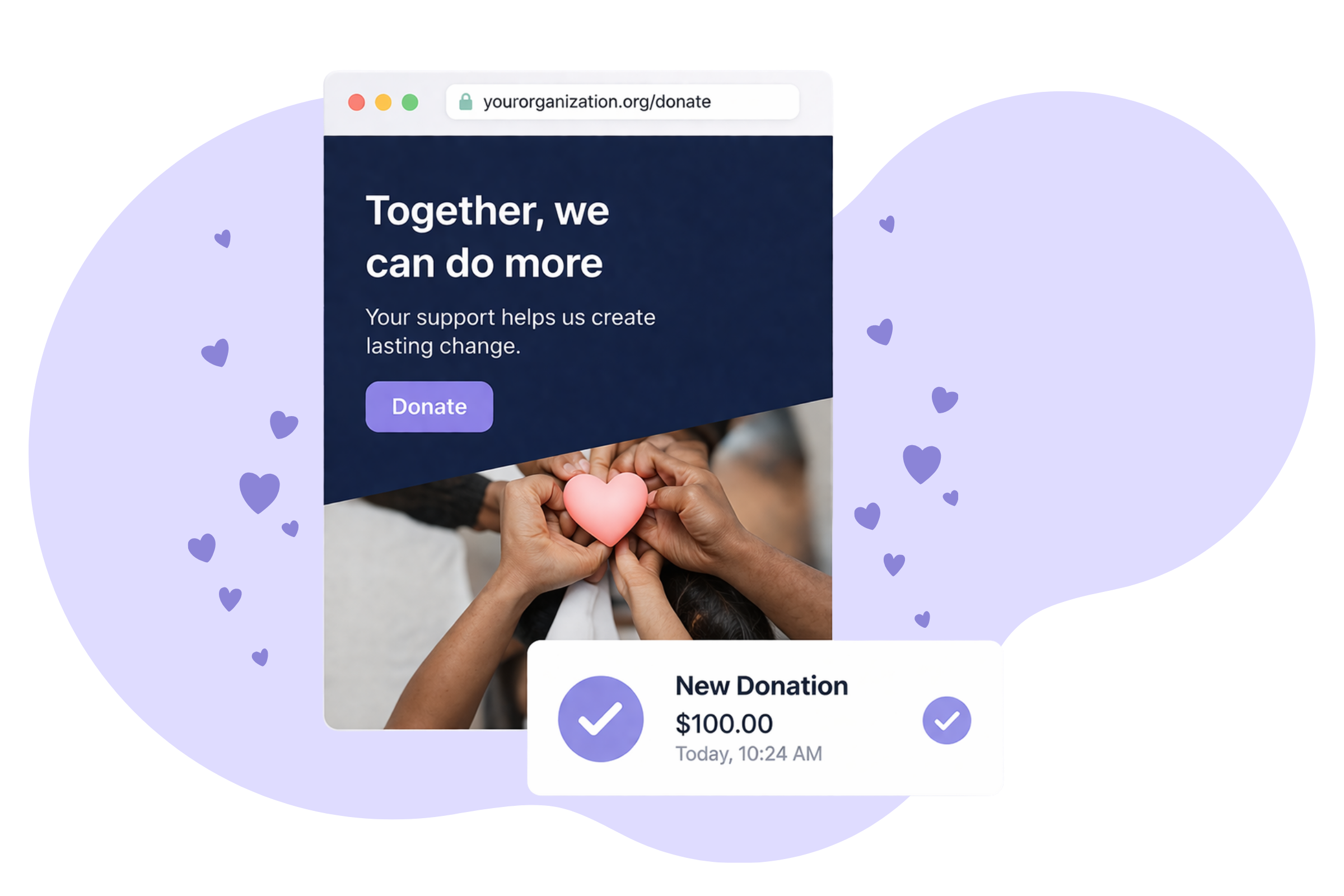 accept online donations automate donation receipts