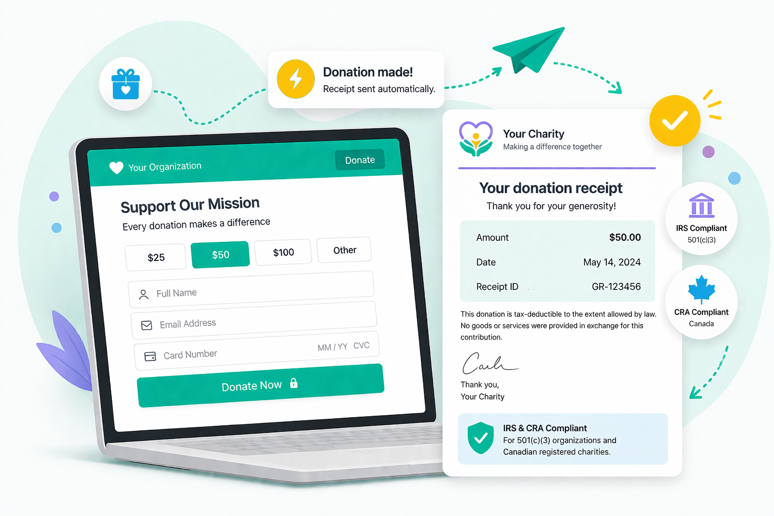 Automate Donation Receipts
