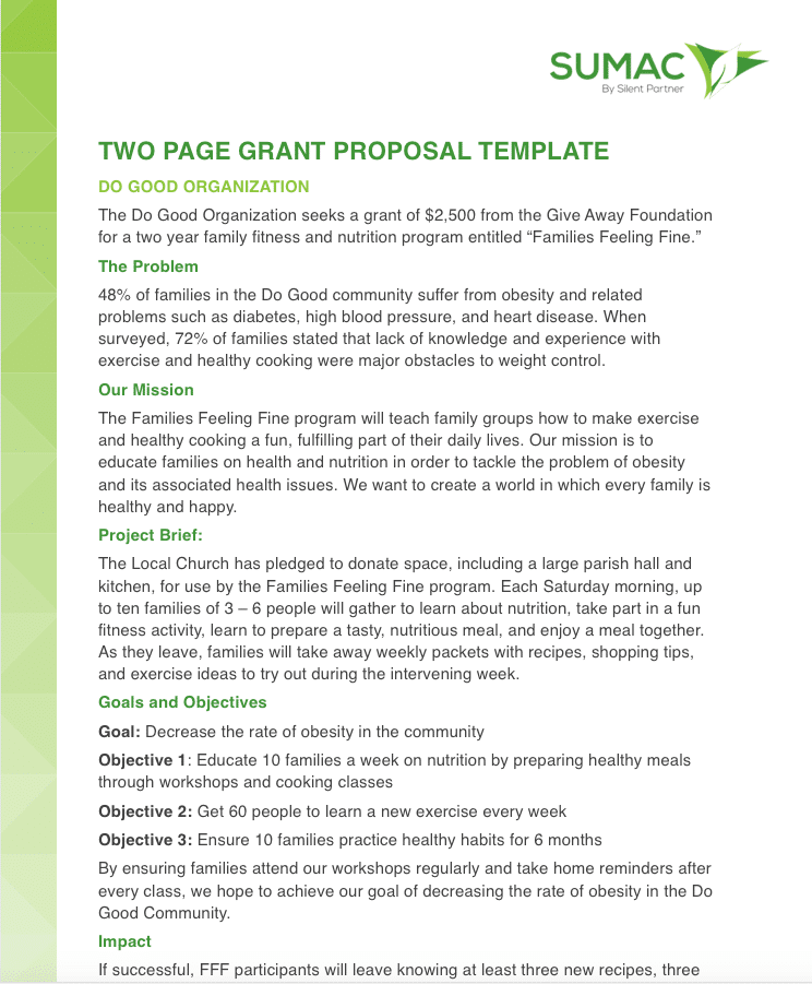 example of a 2 page research proposal