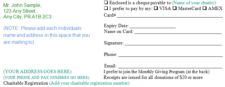 Animal rights donation form
