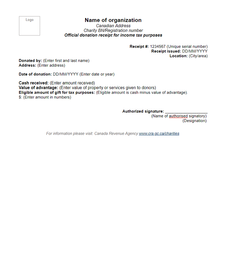 Free Donation Receipt Template Societ Nonprofit Solutions