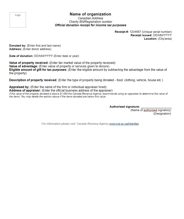 Free Donation Receipt Template Societ Nonprofit Solutions