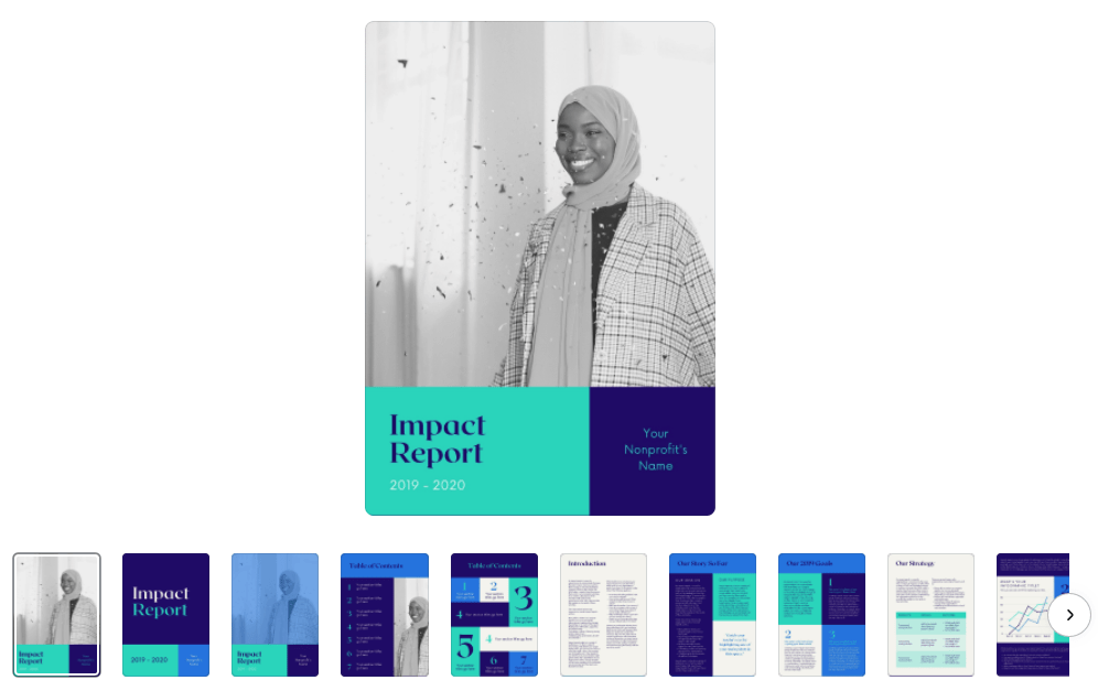 Modèle de rapport annuel d'une organisation à but non lucratif et exemples Rapport d'impact