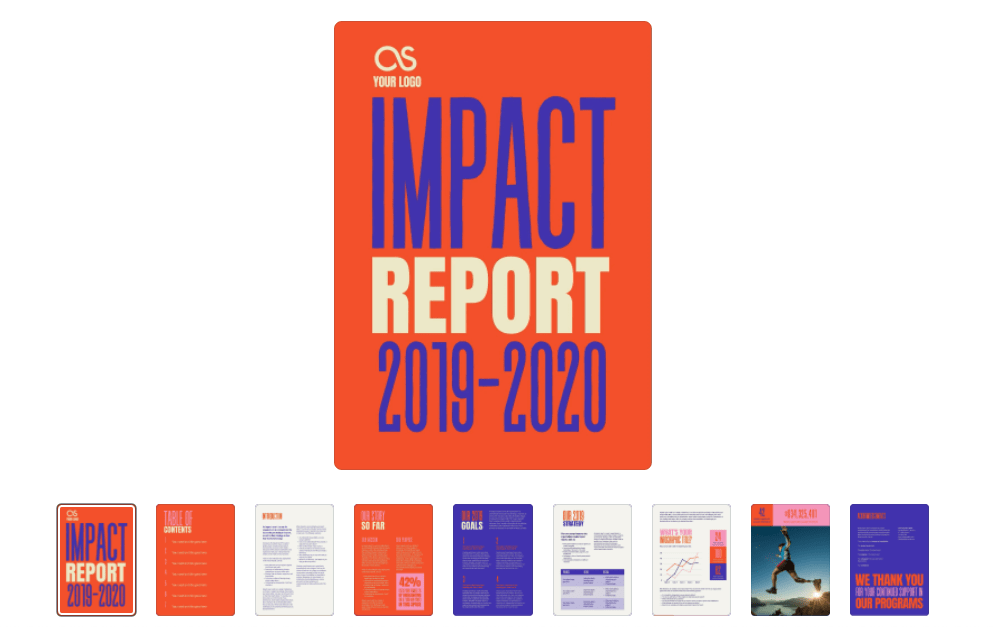 Modèle de rapport annuel d'une organisation à but non lucratif et exemples Rapport d'impact 2019-2020